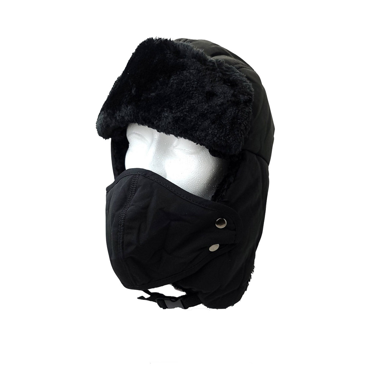 Trapper Hat- Short Fur with Detachable Mask - Multi-Coloured
