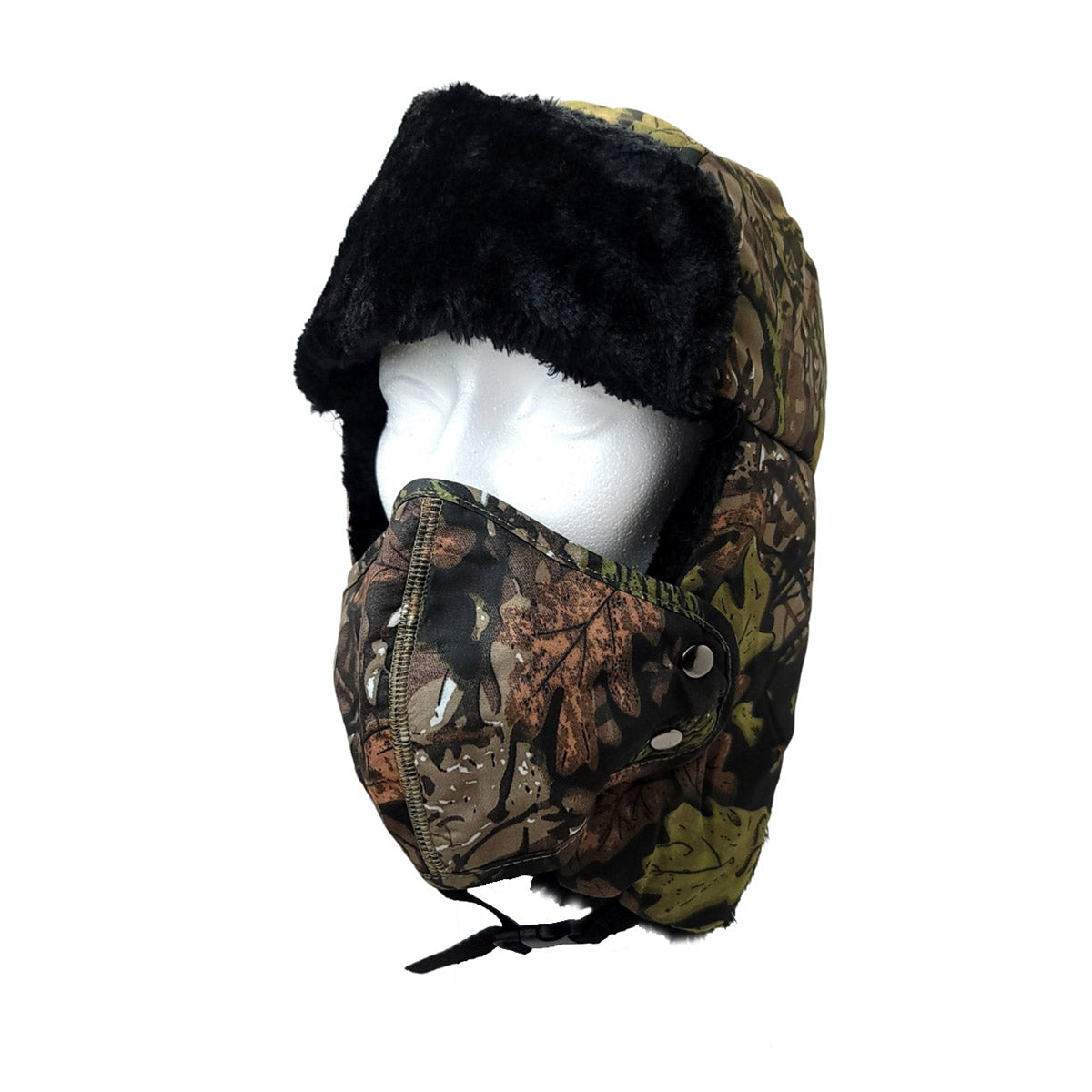 Trapper Hat- Short Fur with Detachable Mask - Multi-Coloured