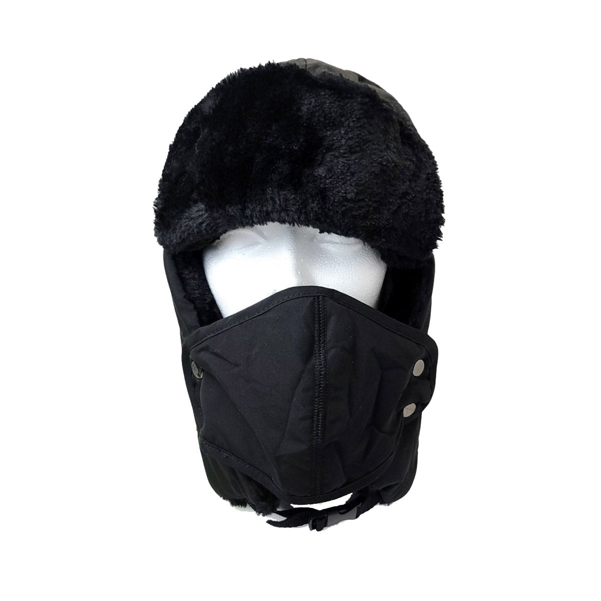 Trapper Hat- Short Fur with Detachable Mask - Multi-Coloured