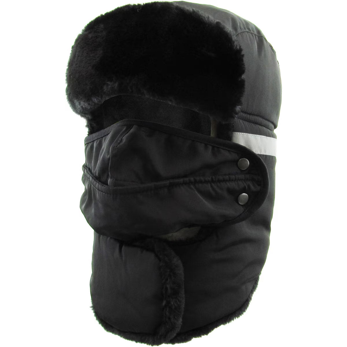 Trapper Hat - Heavy Duty with Mask & Neck Warmer, Reflective Strip - Multi-Coloured