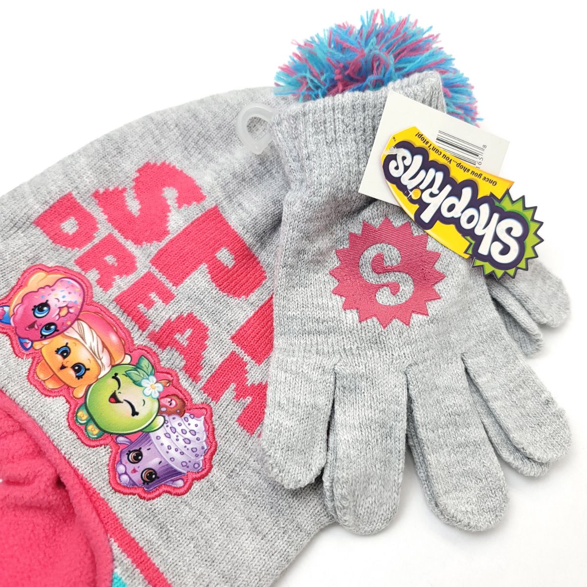 Youth - SPK Dreams, Shopkins, 2pcs set Pom Winter hat & Gloves