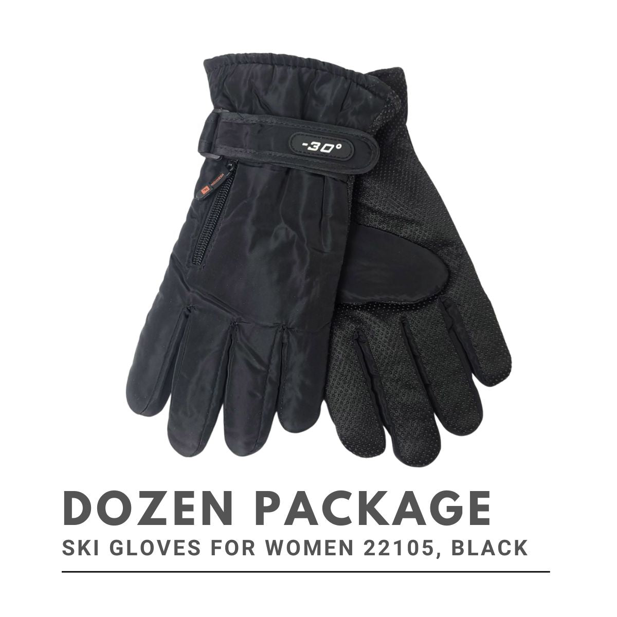 Ski Gloves for Women 22105, Black