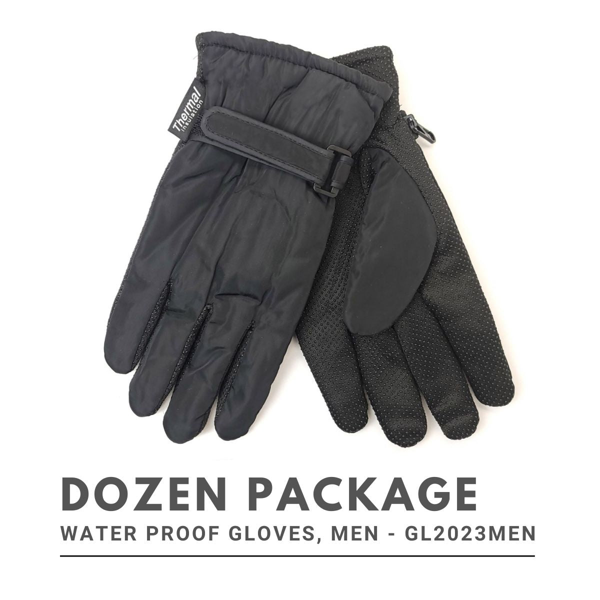 Water Proof Gloves, Men - GL2023MEN, Black