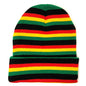 Plain Toque - Rasta Stripes Pattern,  with Cuff [$4.25/pc] [$48.00/dz]