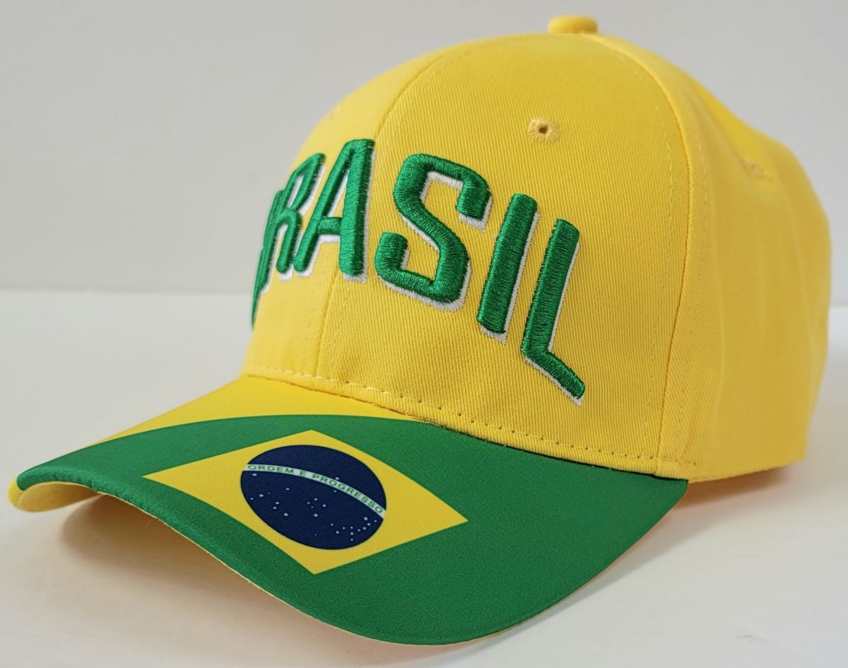 Soccer National Flag Logo cap - BRASIL, OSFA, 1901BRS