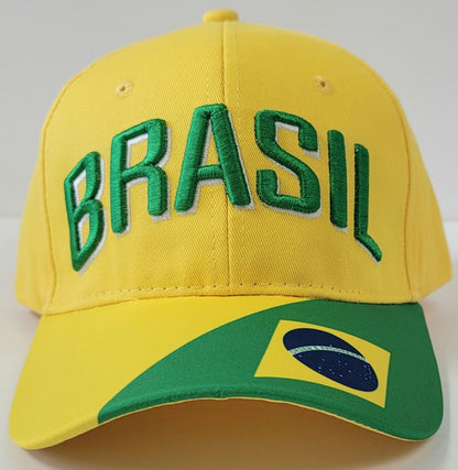 Soccer National Flag Logo cap - BRASIL, OSFA, 1901BRS