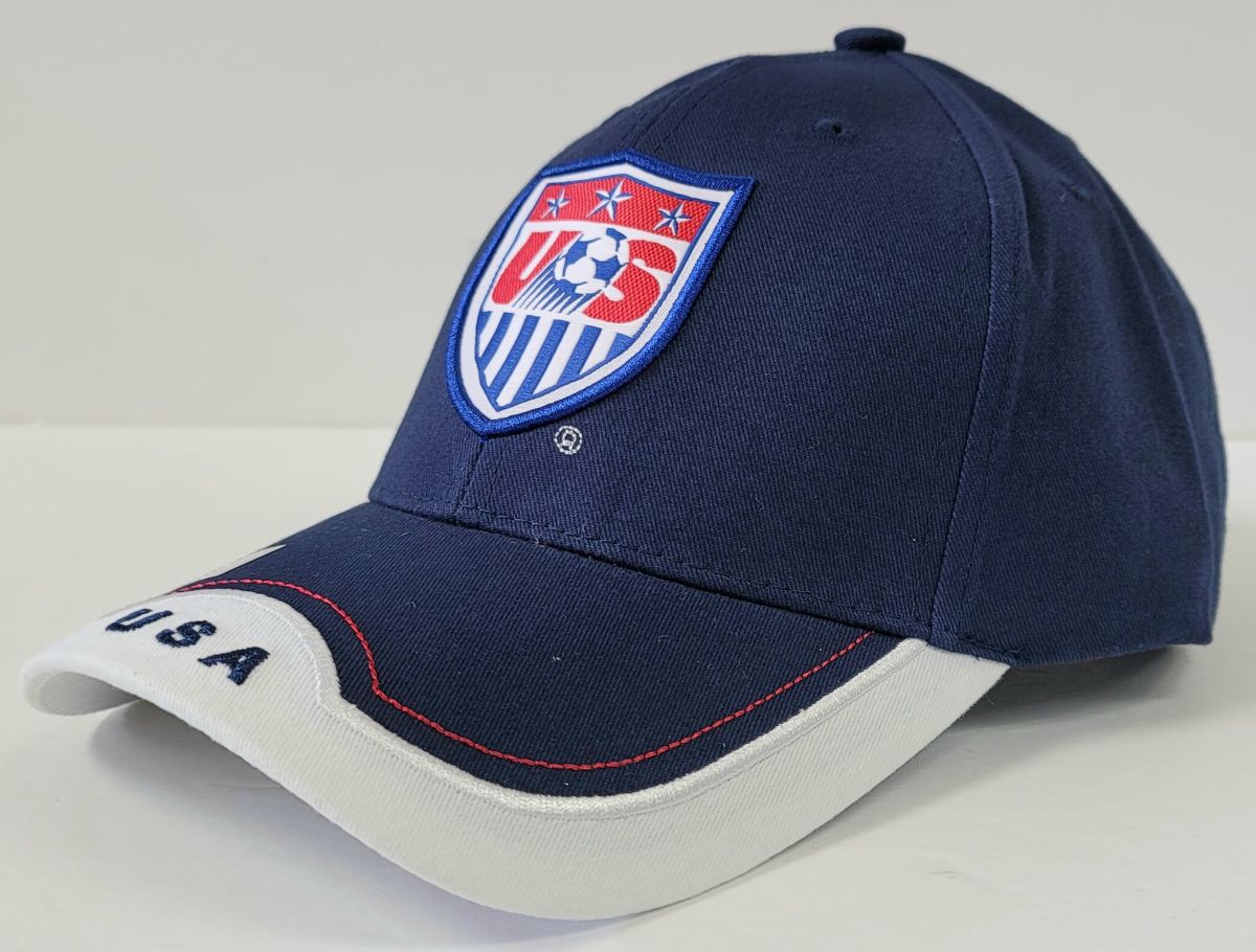 Soccer National Team Logo cap - USA, White & Navy OSFA, SNTUSA