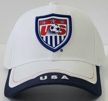 Soccer National Team Logo cap - USA, White & Navy OSFA, SNTUSA