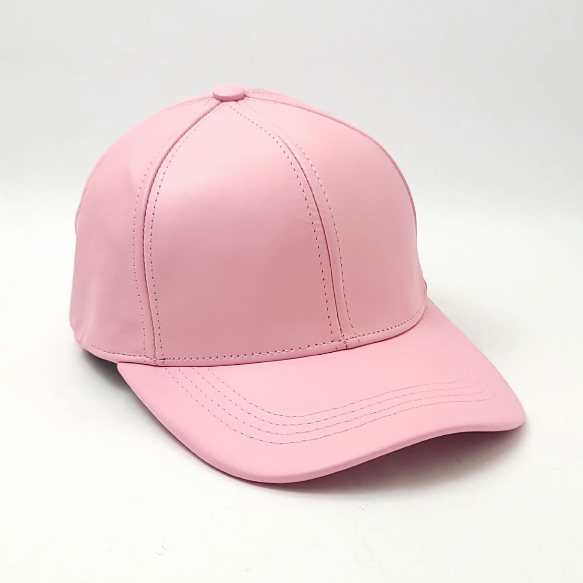 Plain Leather Baseball Cap - Solid Colours, OSFA, Made in USA