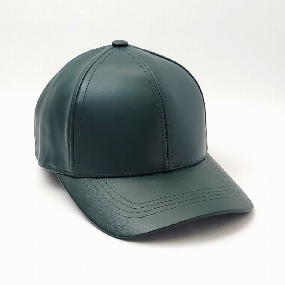 Plain Leather Baseball Cap - Solid Colours, OSFA, Made in USA