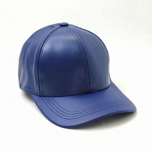 Plain Leather Baseball Cap - Solid Colours, OSFA, Made in USA