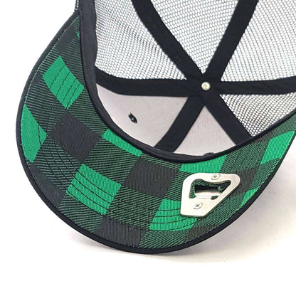 Saskatchewan Roughriders Cap - Mesh Back with Bottle Opener, Black, Adjustable