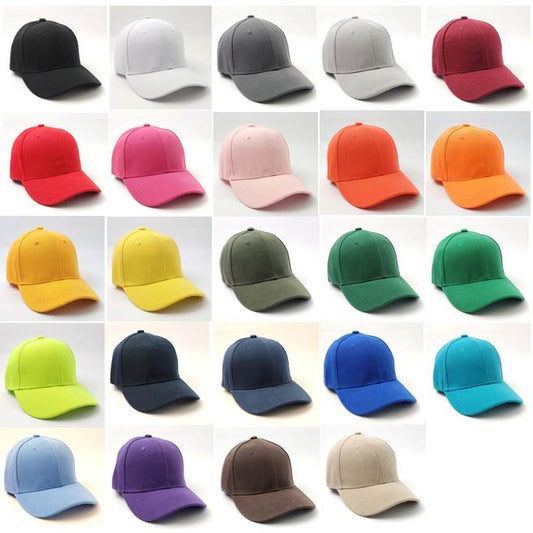 Plain Classic Cap - Solid Colours, One Size