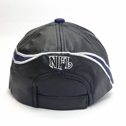 NFL Rams Cap - Leather, Black, Adjustable