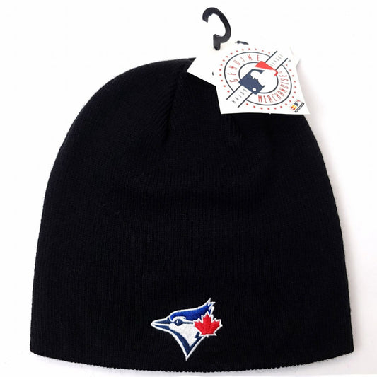 Toronto Blue Jays Knit Beanie - BS, No Cuff, Black