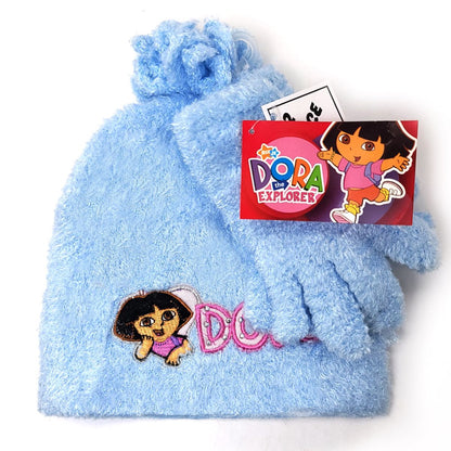 Youth - Dora the Explorer, 2pcs set, Winter Pom Beanie & Gloves set