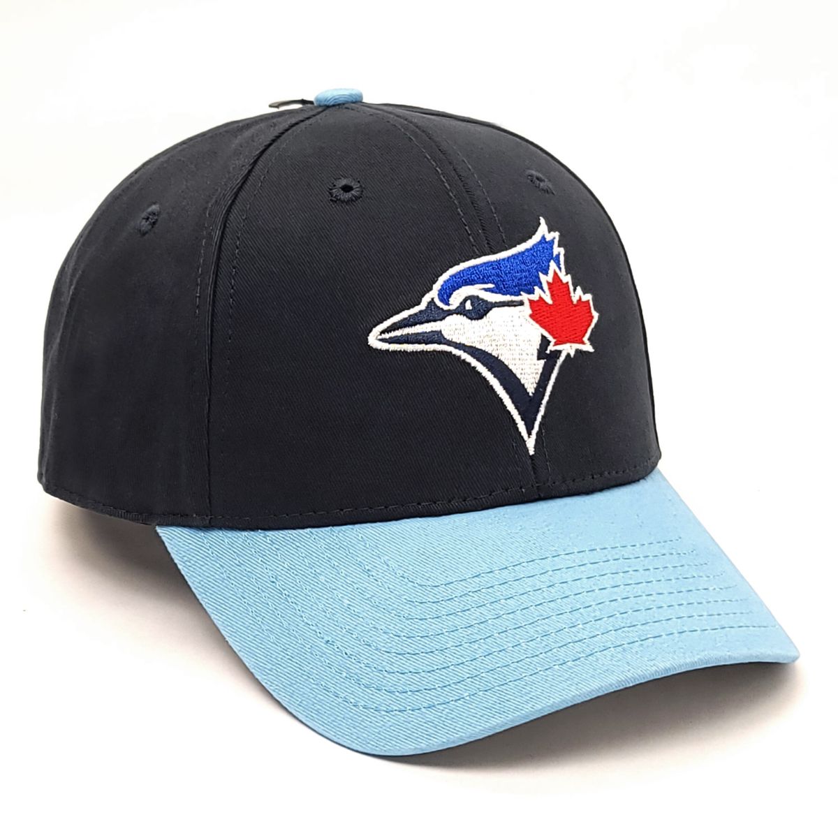 Toronto Blue Jays Cap - Basic 2 Tone, Navy & Sky Blue, Adjustable