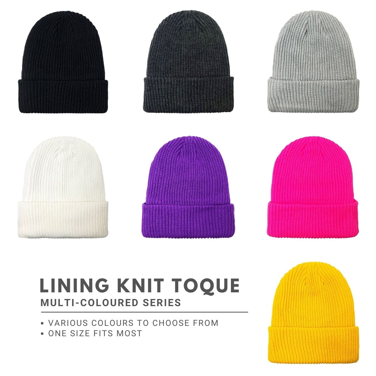 Lining Knit Toque - Multi-Coloured