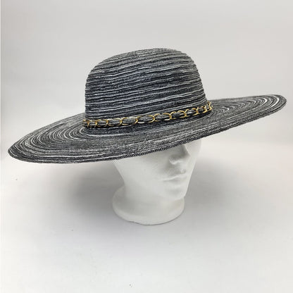 Wide Brim Ladies Hat - BB0039, Chain Band, Multi-Coloured, Adjustable