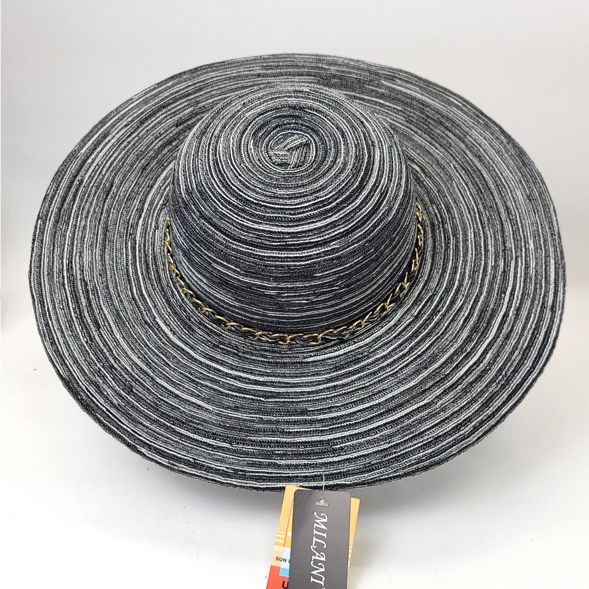 Wide Brim Ladies Hat - BB0039, Chain Band, Multi-Coloured, Adjustable