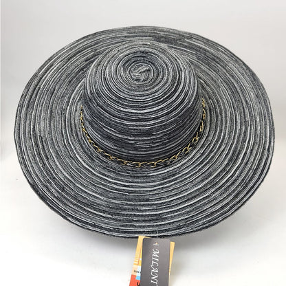 Wide Brim Ladies Hat - BB0039, Chain Band, Multi-Coloured, Adjustable