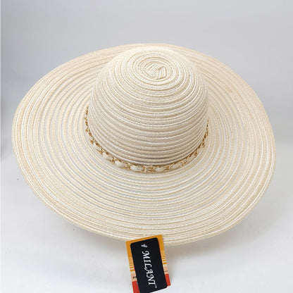 Wide Brim Ladies Hat - BB0039, Chain Band, Multi-Coloured, Adjustable