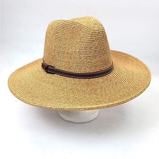 Ladies Casual Sun Hat - Band with Buckle, Multi-Coloured, Adjustable