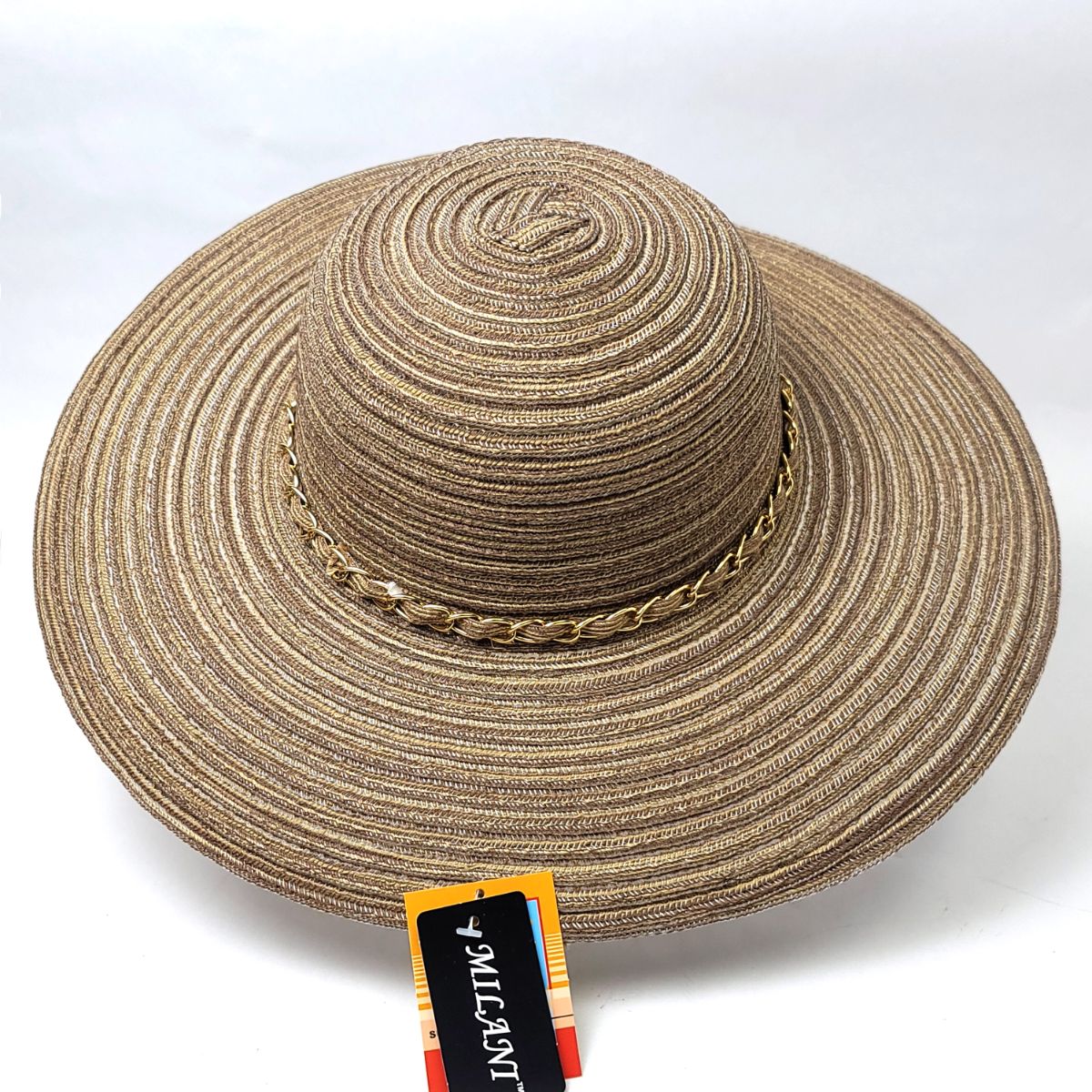 Wide Brim Ladies Hat - BB0039, Chain Band, Multi-Coloured, Adjustable
