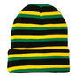 Plain Toque - Rasta Stripes Pattern,  with Cuff [$4.25/pc] [$48.00/dz]