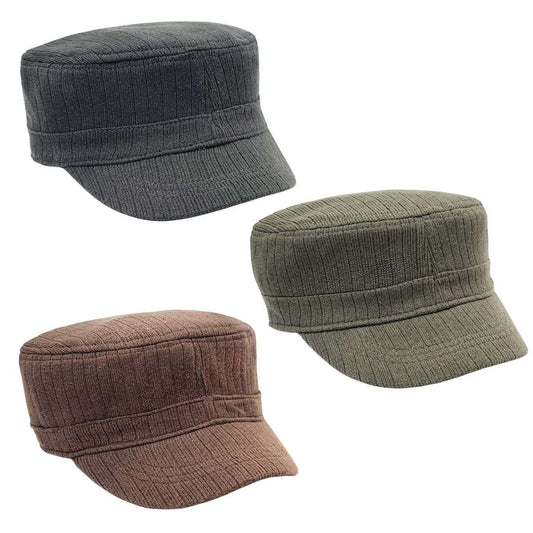 Cadet Cap -2011, Ribbed Knit, Multi-Coloured