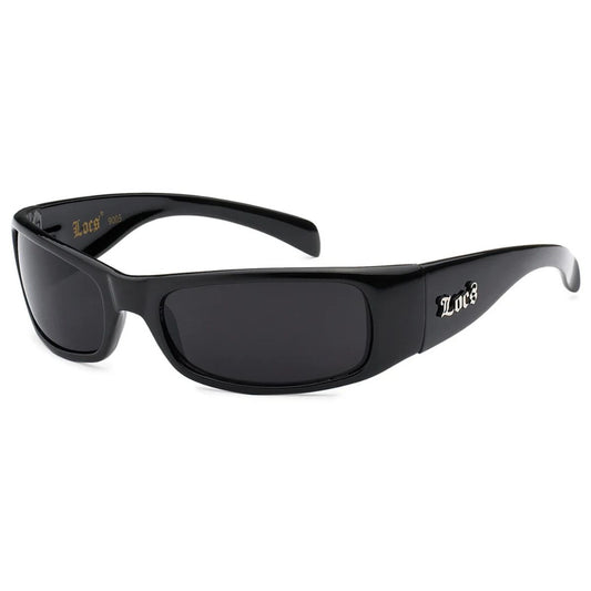 Sunglasses Locs 8LOC9005-BK, Polished Black Men's Sunglasses