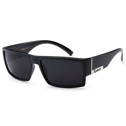 Sunglasses Locs 8LOC91026-BK, Polished Black Men's Sunglasses