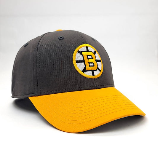 Boston Bruins Cap - BSC2T, Carbon 2 Tone, Carbon/Gold Visor,Velcro Adjustable