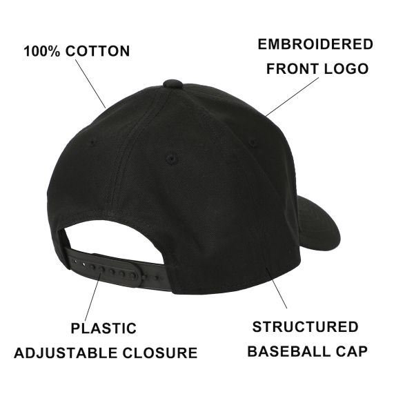 Dungeons & Dragons Embroidered Logo Black Traditional Adjustable Hat, PYDAD