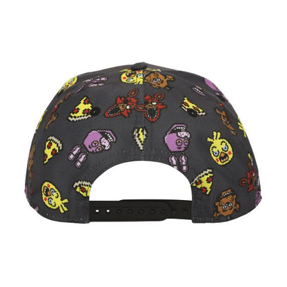 Five Nights At Freddy's - Characters & Pizza All-Over Print Hat, Y2FNF, Youth