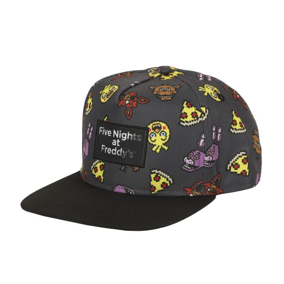 Five Nights At Freddy's - Characters & Pizza All-Over Print Hat, Y2FNF, Youth