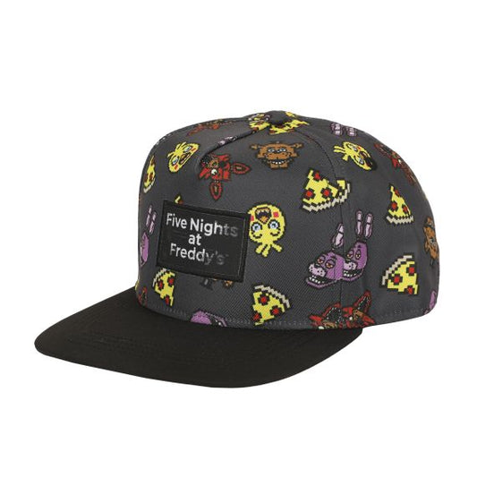 Five Nights At Freddy's - Characters & Pizza All-Over Print Hat, Y2FNF, Youth
