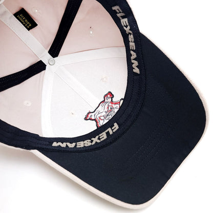 Red Bulldog Logo Fitted Cap, Light Grey