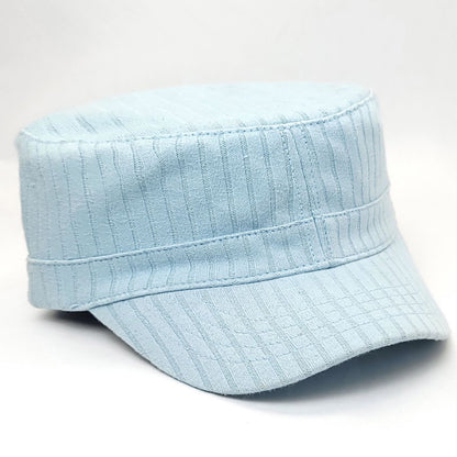 Youth - Cadet Cap -CY2660, Ribbed Knit, Black & Sky Blue