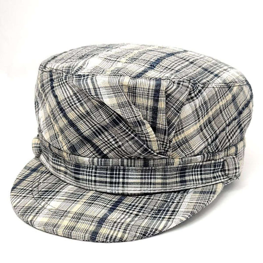 Cadet Cap -JA7801, Tartan Plaid, Navy Mix Colour