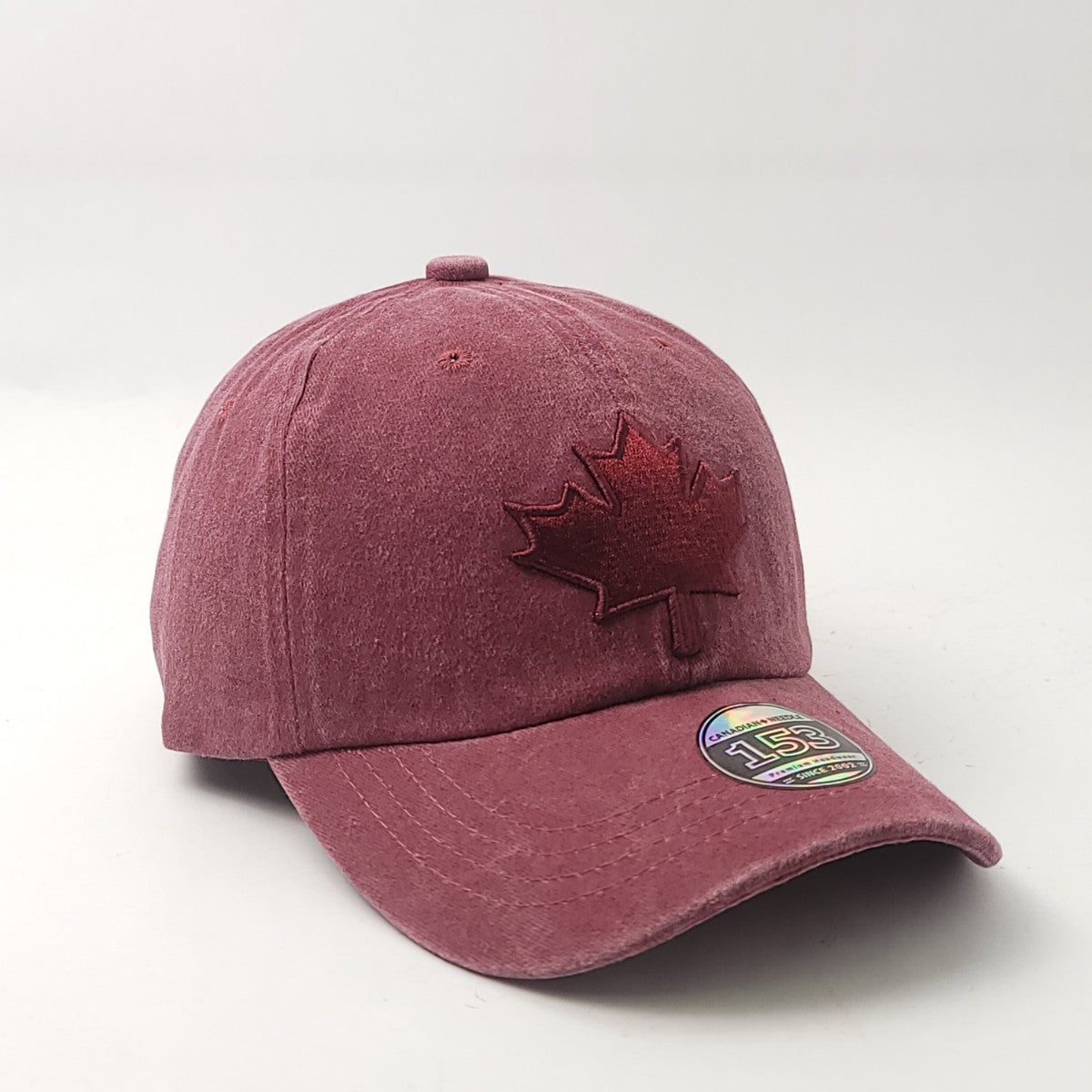 Canada Leaf Cap - Pigment Washed Cotton with 3D Leaf Logo, Multi-Coloured