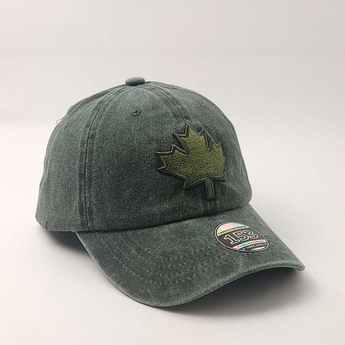 Canada Leaf Cap - Pigment Washed Cotton with 3D Leaf Logo, Multi-Coloured