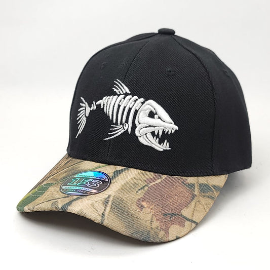 Fishing Cap - Fish Bone Logo, 3101, Adjustable