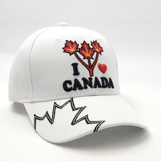 "I Love Canada" Cap - Multi-Coloured, Adjustable