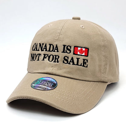 Canada Is Not For Sale Cap, Washed Cotton, Multi-Coloured, Adjustable