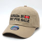 Canada Is Not For Sale Cap, Washed Cotton, Multi-Coloured, Adjustable