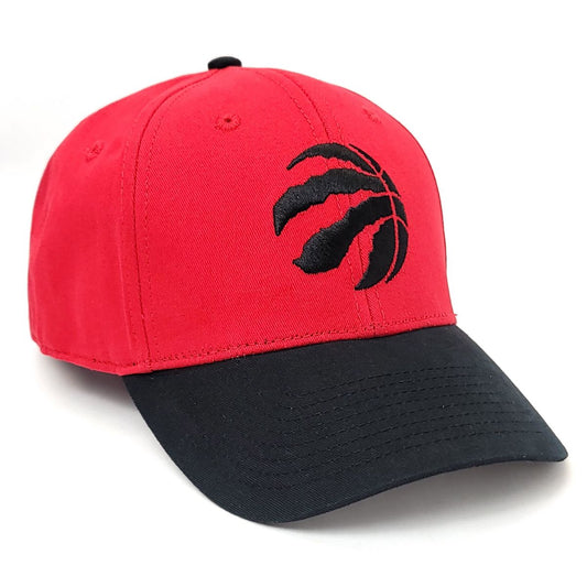 Toronto Raptors Cap - Basic, Red & Black 2 Tone with Alt logo, Adjustable BSRD2TALTOS