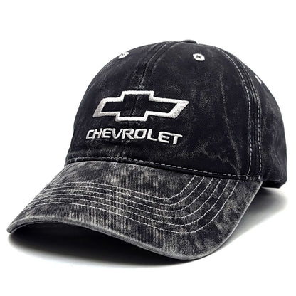Auto Cap - Chevrolet, Distressed Black, Adjustable