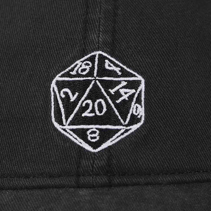 DUNGEONS AND DRAGONS -Dice Logo Black Dad Cap, S2DAD
