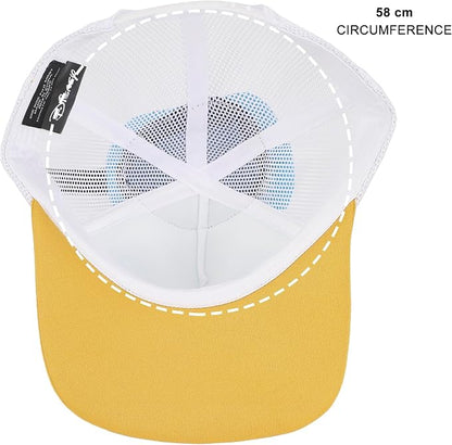 Disney - Classic Characters Donald Duck Die Cut Bill and Hatt Applique Nylon and Mesh Trucker Hat Snapback, XLDSC